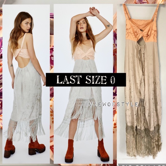 Free People LOVE ME NOT embroidered midi dress - Picture 3 of 14